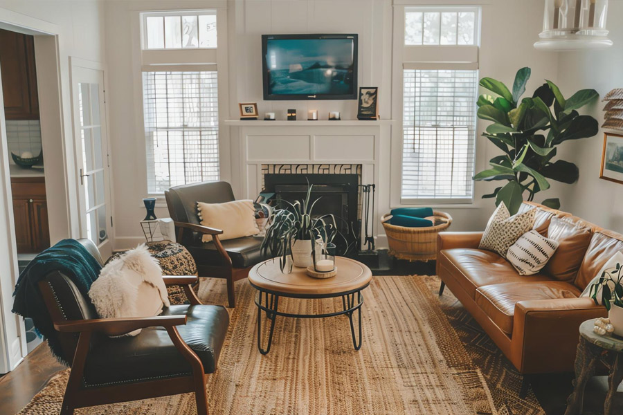 Professional house cleaning services in Madison WI living room